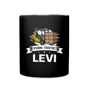 Warehouse drivers and warehouse workers for forklifts - Full Colour Mug - black - Front