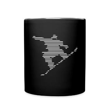 Snowboarding - (4) - Full Colour Mug - black - Front