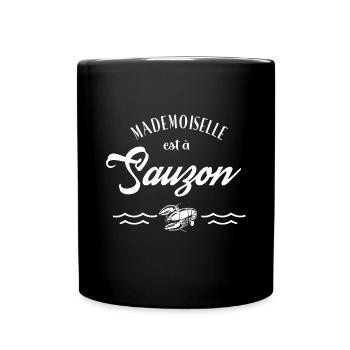 Mademoiselle est à Sauzon - Mug uni - noir - Devant