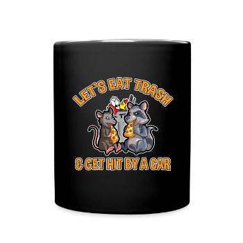 Opossum Design für Possum Fans und Opossum Fans - Tasse einfarbig - Schwarz - Vorne
