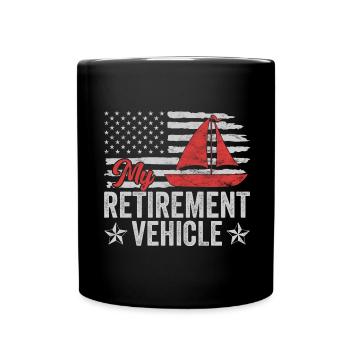 Voilier voilier véhicule à la retraite - Mug uni - noir - Devant