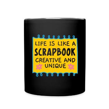 La vie est comme un album créatif et unique - Mug uni - noir - Devant