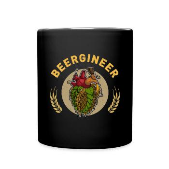 Brauer Bierbrauer Hopfen Biertrinker Brauerei Bier - Tasse einfarbig - Schwarz - Vorne