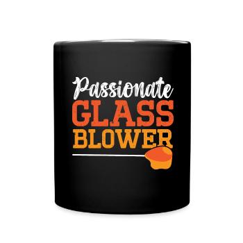 Souffleurs de verre passionnés Souffleurs de verre - Mug uni - noir - Devant