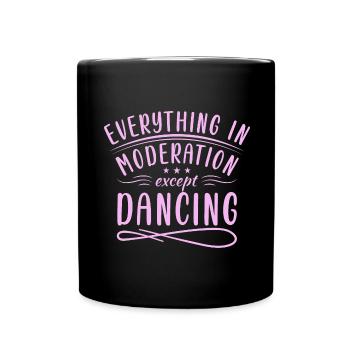 Tanzen Spruch Ballsaal Paartanz Tanz Tanzfläche - Tasse einfarbig - Schwarz - Vorne