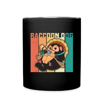 chien raton laveur chien raton laveur Enok Japon - Mug uni - noir - Devant