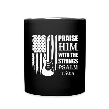 Lobe Ihn Mit Den Saiten Christliche Kirchenmusik - Tasse einfarbig - Schwarz - Vorne