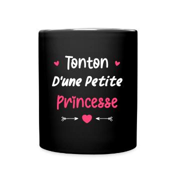 Tonton d'une princesse - Mug uni - noir - Devant
