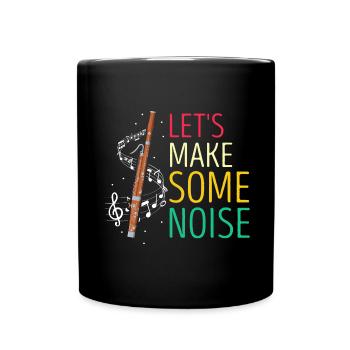 Bassoon Wind Instrument Design for Bassoonist - Full Colour Mug - black - Front