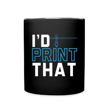 I would print this machinist CNC programmi - Full Colour Mug - black - Front