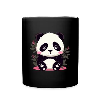 Baby Panda Bear Cute Pink - Tasse einfarbig - Schwarz - Vorne
