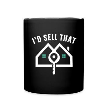Je vendrais le courtier immobilier en maison - Mug uni - noir - Devant