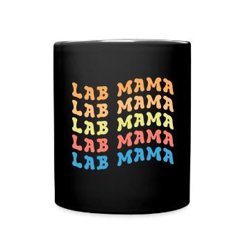 Lab Mama - Tasse einfarbig - Schwarz - Vorne