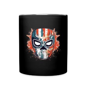Lucha Libre Mexikanische Wrestling Maske Luchador - Tasse einfarbig - Schwarz - Vorne