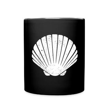 Camino - Jakobsweg - Pilgertour - Santiago - Tasse einfarbig - Schwarz - Vorne