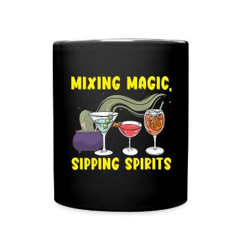 Magical sip spirits mix bartender Hallow - Full Colour Mug - black - Front