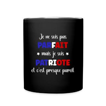 Parfait patriote - Mug uni - noir - Devant