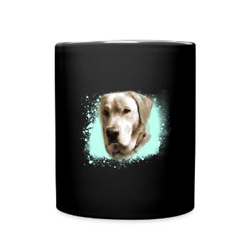 Labrador, Golden Retriever, graffit, painting - Full Colour Mug - black - Front