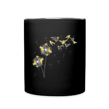 Perroquet Oiseau Cadeau Pissenlit Perruche - Mug uni - noir - Devant