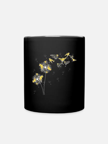 Pusteblume Vogel Papagei Geschenk Nymphensittich - Tasse einfarbig - Schwarz