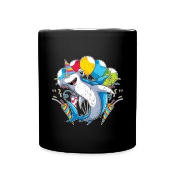 Ocean Animal Shark Birthday Party Cadeau Requin-marteau - Mug uni - noir - Devant