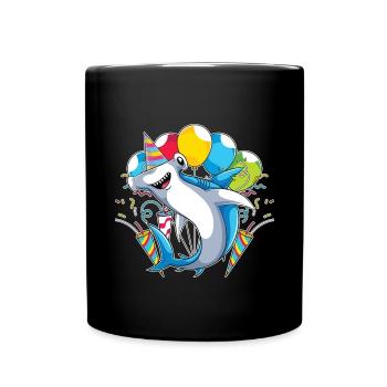 Sea Animal Shark Birthday Party Cadeau Requin-marteau - Mug uni - noir - Devant