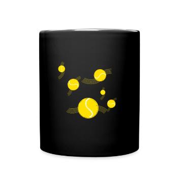 Tennis, résultat, balles de tennis - Mug uni - noir - Devant