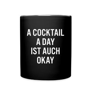 Un cocktail par jour est également acceptable - Mug uni - noir - Devant
