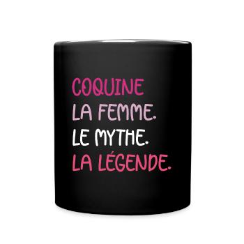 Coquine - Mug uni - noir - Devant
