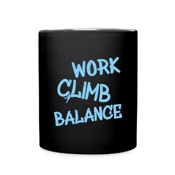 climbing klettern - Tasse einfarbig - Schwarz - Vorne