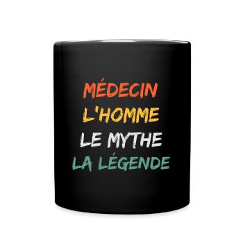 médecin - Mug uni - noir - Devant