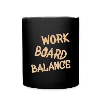 work board balance - Tasse einfarbig - Schwarz - Vorne