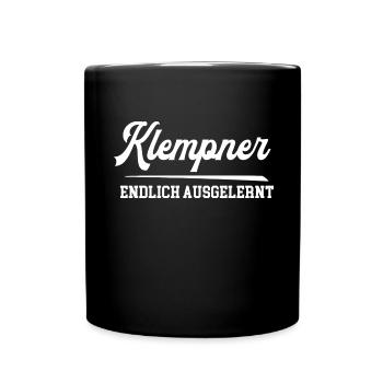 Klempner Endlich Ausgelernt Lehrling Geselle Azubi - Tasse einfarbig - Schwarz - Vorne