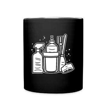 Humour faire le ménage - Mug uni - noir - Devant