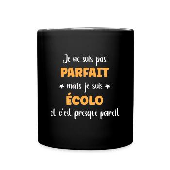 écolo - Mug uni - noir - Devant
