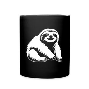 Animal humour paresseux - Mug uni - noir - Devant