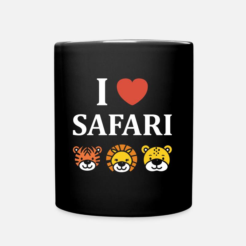 Ich liebe Safari - Tasse einfarbig - Schwarz