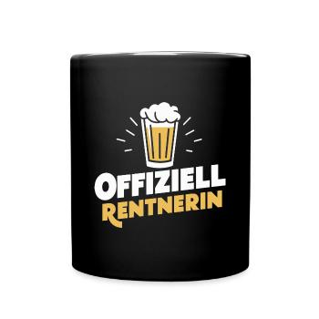 Offizielle Rentnerin Ruhestand Bier-Fan Frau - Tasse einfarbig - Schwarz - Vorne