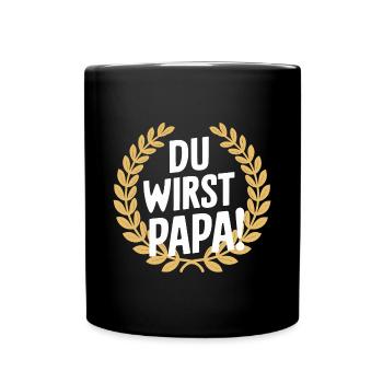 Papa-Legende Du wirst Papa Vatertag Bester Papa - Tasse einfarbig - Schwarz - Vorne