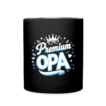 Premium Opa Geschenk Bester Großvater Bald Opa Du - Tasse einfarbig - Schwarz - Vorne