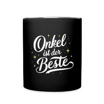 Onkel Beste T-Shirt Geburtstag Weihnachten Idee - Tasse einfarbig - Schwarz - Vorne