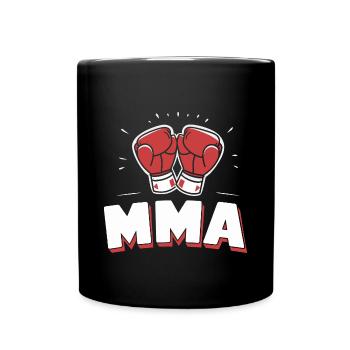 Retro MMA Kunst Kampfsport Fanartikel Deko - Tasse einfarbig - Schwarz - Vorne