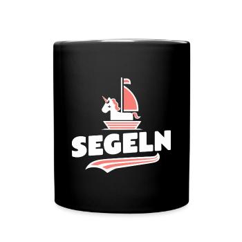 SegelEinhorn Maritime Freude Kinder T-Shirt - Tasse einfarbig - Schwarz - Vorne