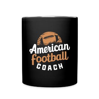 American Football Retro Coach - Tasse einfarbig - Schwarz - Vorne