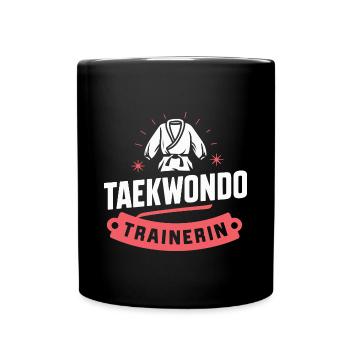 Taekwondo-Sporttrainerin - Tasse einfarbig - Schwarz - Vorne