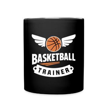 Basketballtrainer - Tasse einfarbig - Schwarz - Vorne