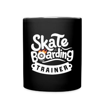 Skate-Trainer Skateboarding Geschenkidee Boarder - Tasse einfarbig - Schwarz - Vorne