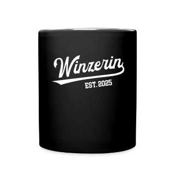 Winzerin 2025 Ausbildung Prüfung Winzer Weinbauer - Tasse einfarbig - Schwarz - Vorne