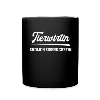 Tierwirtin Endlich Chefin Tierzucht Züchterin - Tasse einfarbig - Schwarz - Vorne