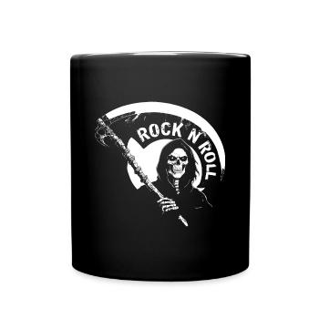 Rock'n'Roll Sensenmann - Tasse einfarbig - Schwarz - Vorne